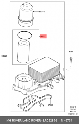 Фильтр масляный MERCEDES C,E,S,ML,G,Sprinter (M112,M113) LAND ROVER Range Rover  LR022896 LAND ROVER