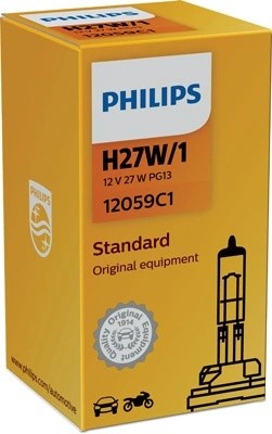 Лампа 12V H27W/1 27W PGJ13 Halogen PHILIPS 12059C1 PHILIPS