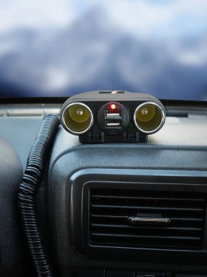 Прикуриватель-разветвитель 2 гнезда + 2USB с витым шнуром, штекер-фиксатор (ASP- ASP-2U-11 AIRLINE