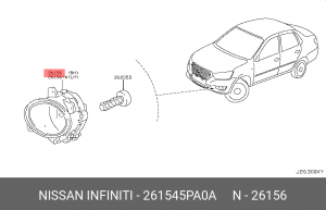 ФАРА ПРОТИВОТУМ ПРАВ 26154-5PA0A 26154-5PA0A NISSAN