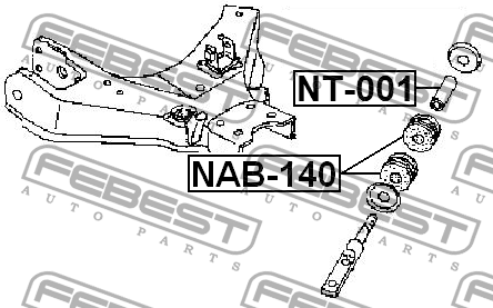 Втулка сайлентблока NISSAN TERRANO II R20 1993-2006 NT-001 NT-001 FEBEST