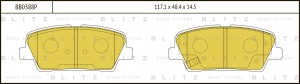 KIA MOHAVE (2009>)/ HYUNDAI SANTA FE (CM) БЕЗ ОТВЕРСТИЙ ПОД ПРУЖИНЫ BB0388P BLITZ