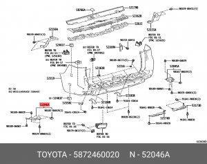 Накладка 5872460020 Toyota 58724-60020 TOYOTA