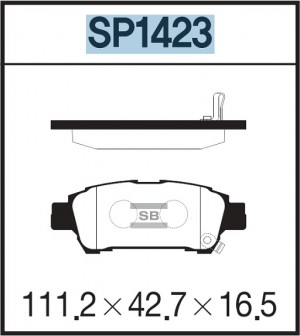 Колодки задние TOYOTA AVENSIS VERSO 01-11, ESTIMA 00-06, NOAH 07-13 SP1423 SP1423 SANGSIN