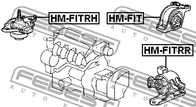 Опора КПП (гидравл) HONDA FIT GD4, JAZZ GD1 2002-2008 HM-FITRR HM-FITRR FEBEST
