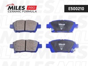 Колодки тормозные передние (Смесь CERAMIC серия PRO) TOYOTA COROLLA/PRIUS/YARIS  E500210 MILES