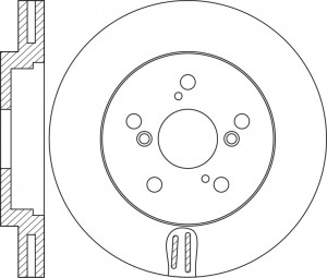 Диск тормозной HONDA Elysion (04-) передний (1шт.) NIBK RN2091 NIBK