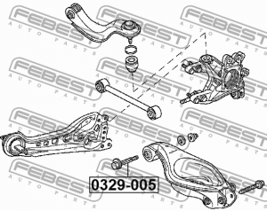 Болт с эксцентриком HONDA PILOT YF1 2003-2007 [US] 0329-005 0329-005 FEBEST