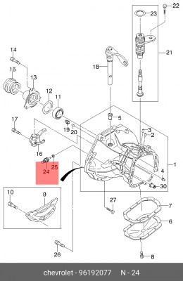 Датчик заднего хода GENERAL MOTORS 96192077 96192077 GENERAL MOTORS