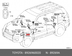 Кронштейн датчика 89269-60020 89269-60020 TOYOTA