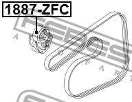 Ролик натяжной 1887-ZFC 1887-ZFC FEBEST