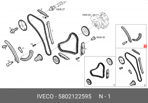 натяжитель цепи !комплект \IVECO 5802122595 IVECO