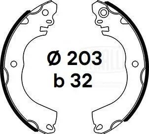 Колодки торм. Nissan Tiida (04-) барабан. 203x32 (GF 4512) GF 4512 TRIALLI
