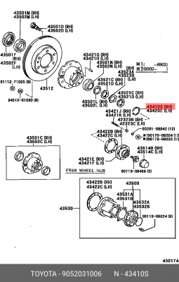 кольцо стопорное полуоси!\ Toyota Land Cruiser 95> 90520-31006 TOYOTA