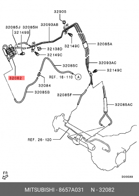 КЛАПАН ВКЛЮЧЕНИЯ ПЕРЕДНЕГО МОСТА 8657A031 8657A031 MITSUBISHI