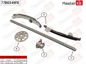 Комплект цепи ГРМ TOYOTA 1NZ-FE/ 1NZ-FXE 77B0349FK 77B0349FK MASTER KIT