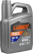 L034-1547-0404 LUBEX Синт-ое мот.масло PRIMUS EC 0W-30 SN (4л) L03415470404 LUBEX