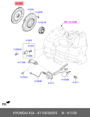 HYUNDAI SONATA VI (2010>)/ KIA SPORTAGE (2010-2015 411003D005 HYUNDAI KIA
