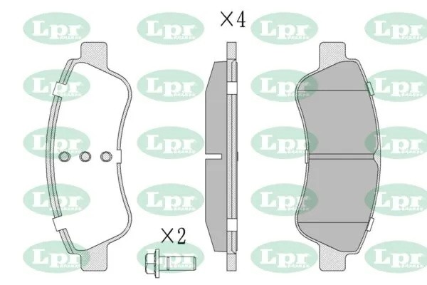 Комплект тормозных колодок 05P802 05P802 LPR