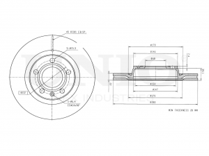Диск тормозной передний BRD-20094 UNIO