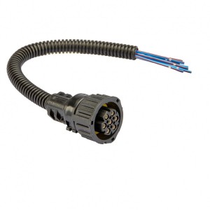 Разъем байонет СЦБ-7Р, с прямым адаптером для фар Камаз, Маз, Газель (фары 23.37 LECAR010470703 LECAR