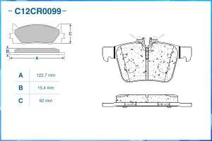 Тормозные колодки задние Low Metallic C12CR0099 C12CR0099 CWORKS