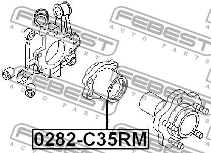 Подшипник ступицы задний NISSAN SKYLINE (98-01), LAUREL C35 1997-2002 0282-C35RM 0282-C35RM FEBEST