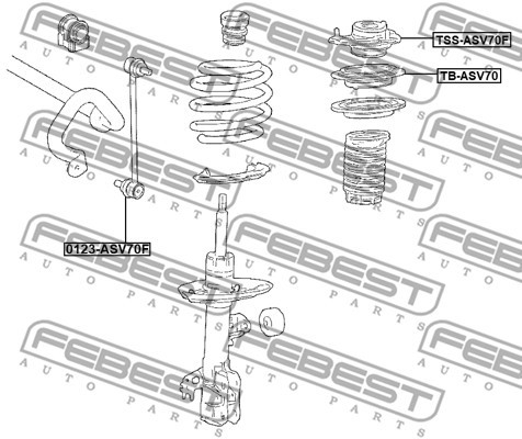 Подшипник опоры амортизатора TOYOTA CAMRY/HYBRID ASV7#,AXVA70,AXVH7#,GSV70,MXVA7 TB-ASV70 FEBEST