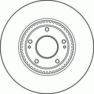 Диск тормозной HYUNDAI i30 (07-) KIA Soul,Ceed (13-) (1.6) (R16) передний (1шт.) DF4957S TRW