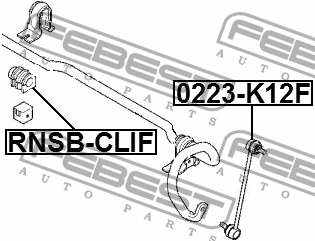 Втулка переднего стабилизатора D20.5  2шт RNSB-CLIF FEBEST