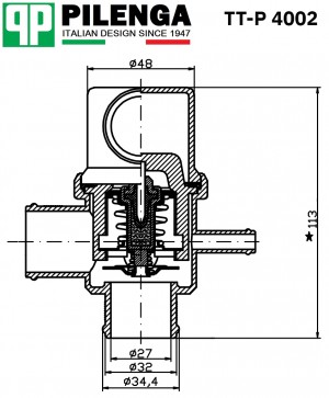 Термостат +80°C (в корпусе)  (Аналог TT-P 4022) LADA  2123 TT-P4002 TTP4002 PILENGA