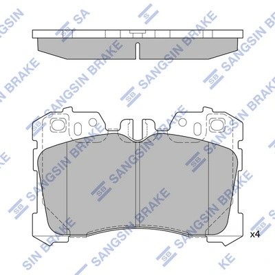 Колодки тормозные дисковые Lexus LS460/LS600 06 SP1496 SP1496 SANGSIN