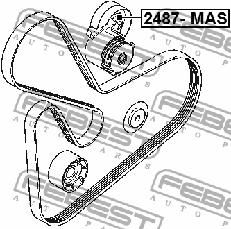 Ролик натяжной RENAULT TRAFIC (FL) 2001-2014 2487-MAS 2487-MAS FEBEST
