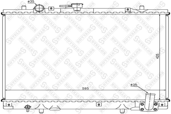 радиатор системы охлаждения! МКПП\ Mitsubishi L200 2.5TD 96-01 10-25966-SX STELLOX