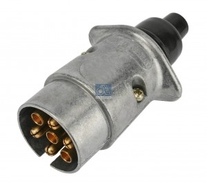Разъем электрический прицепа ISO 1724 7-полюсный (вилка металл) DT 4.60414 DIESEL TECHNIC