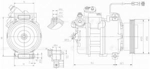 Компрессор кондиц. для а/м Audi A4 (B5)(94-)/A6 C5)(97-)1.6i/1.8i LCAC1804 LCAC1804 LUZAR