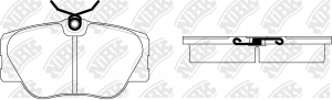 Колодки тормозные MERCEDES W201 (84-93),W124 (93-95),W124 (2.0/3.0/D/TD) передни PN0001 NIBK
