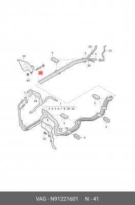 БОЛТ N91221601 N 912 216 01 VAG