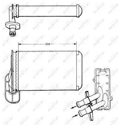 AUDI A3 (8L1) / VW GOLF/JETTA/PASSAT.. 234x157 58622 NRF