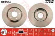QASHQAI J10 (2006>)/X-TRAIL (T31) (2007>) D-296mm h-26mm H!-44.4mm DF4964ZFR ZF