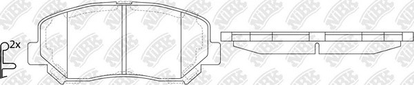 Колодки тормозные MAZDA CX-5 (11-) передние (4шт.) NIBK PN25000S NIBK