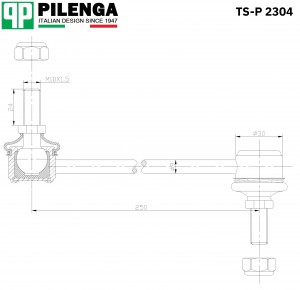 Стойка стабилизатора передняя SPECTRA, CERATO TS-P 2304 TSP2304 PILENGA