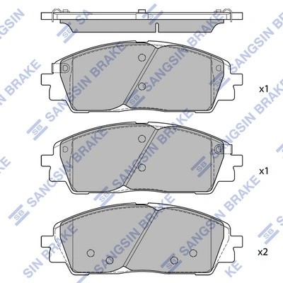 Колодки передние KIA CARNIVAL 2020- SP4500 SP4500 SANGSIN