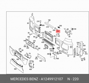 ШТИФТ КРЕПЕЖНЫЙ 1249912107 A1249912107 MERCEDES BENZ