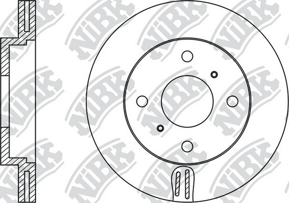 Диск тормозной TOYOTA Yaris (99-05) передний (1шт.) NIBK RN1144 NIBK