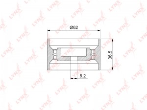 Ролик натяжного механизма / ГРМ подходит для TOYOTA Camry(V10-30) 3.0 91-06 / Hi PB-1322 LYNXAUTO