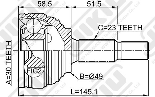 ШРУС JC43008 JC43008 JIKIU
