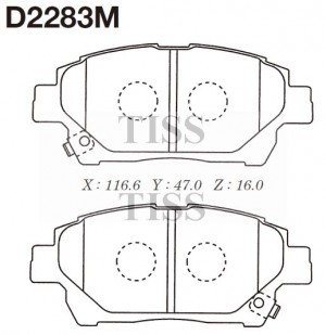 Колодки тормозные дисковые D2283M D2283M MK KASHIYAMA