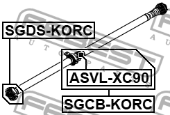 Опора кардана SSANG YONG NEW ACTYON (KORANDO C) 2010-2013 SGCB-KORC SGCB-KORC FEBEST
