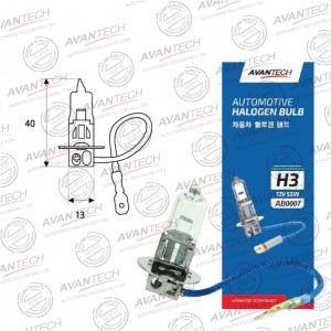 Лампа головного света Avantech H3 12V 55W AB0007 AVANTECH
